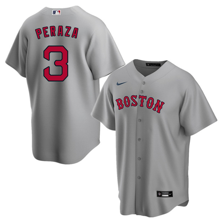 Nike Men #3 Jose Peraza Boston Red Sox Baseball Jerseys Sale-Gray